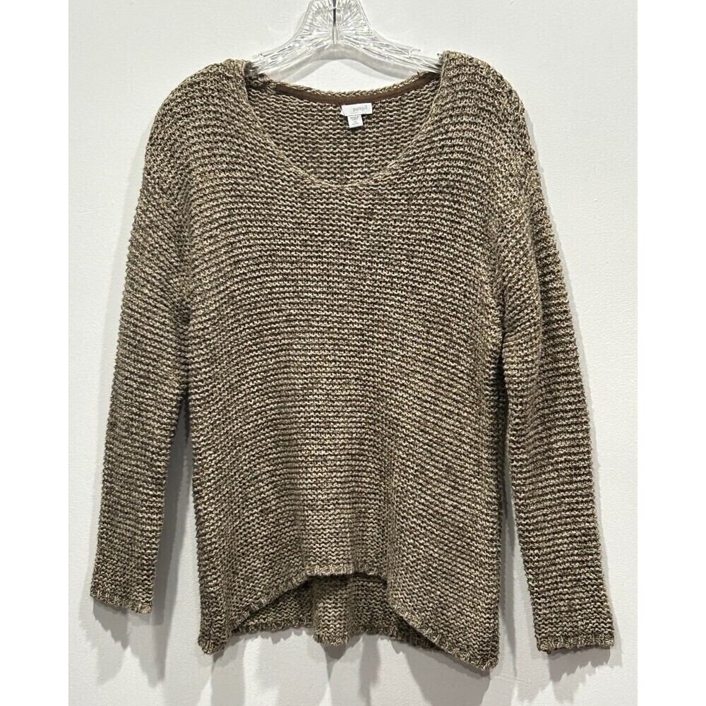 J. Jill Pure Jill Oversized Waffle Knit Drop Shoulder High/Low Sweater, XS